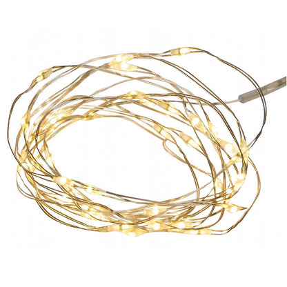 40 LED Lampjes Warmwit – 2 Meter Decoratieverlichting op Batterijen