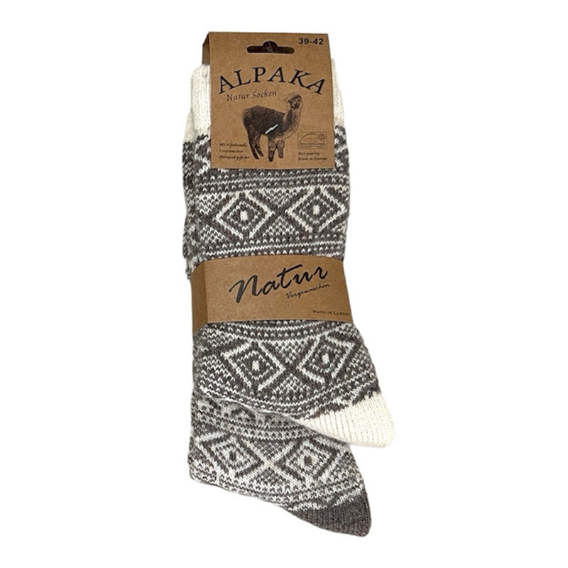 2-Paar Noorse Sokken met Motief