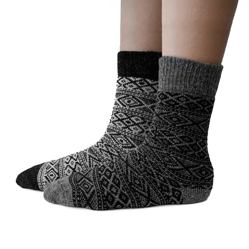 2-Paar Noorse Sokken met Motief