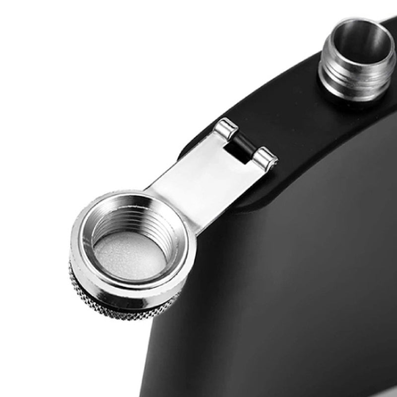 Attrezzo RVS Heupfles – Matte Zwarte Veldfles met Trechter