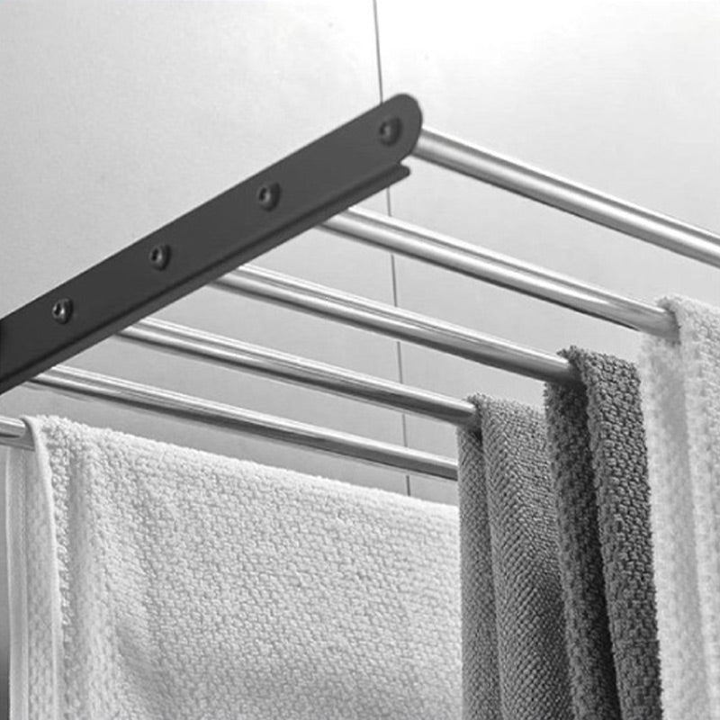 Attrezzo Inklapbaar Wanddroogrek – RVS