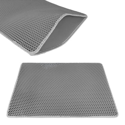Kattenbakmat Dubbele Laag – Grit Opvanger – Zwart & Grijs – 4 Maten