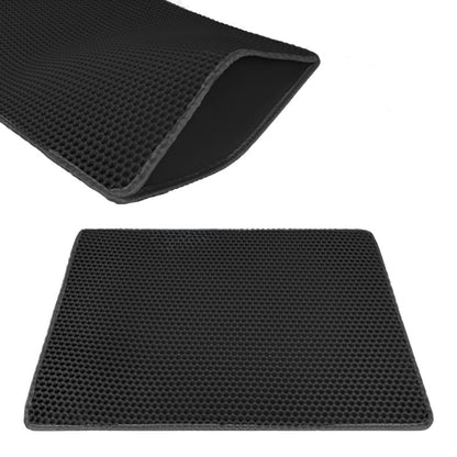 Kattenbakmat Dubbele Laag – Grit Opvanger – Zwart & Grijs – 4 Maten
