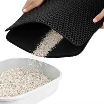Kattenbakmat Dubbele Laag – Grit Opvanger – Zwart & Grijs – 4 Maten