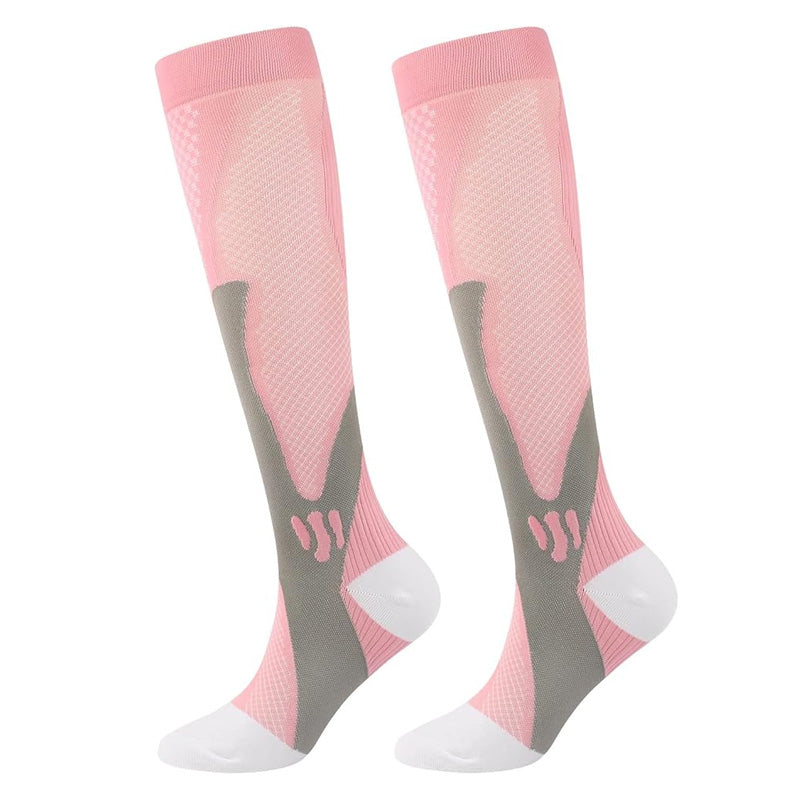 ATTREZZO® Compressiekousen – Sport & Reizen – Blauw, Roze of Zwart