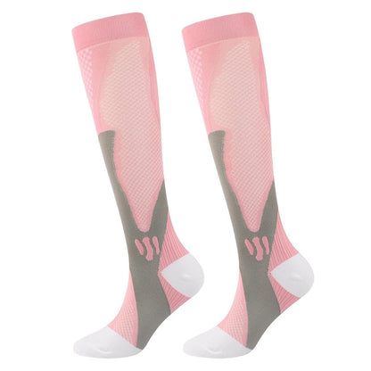 ATTREZZO® Compressiekousen – Sport & Reizen – Blauw, Roze of Zwart