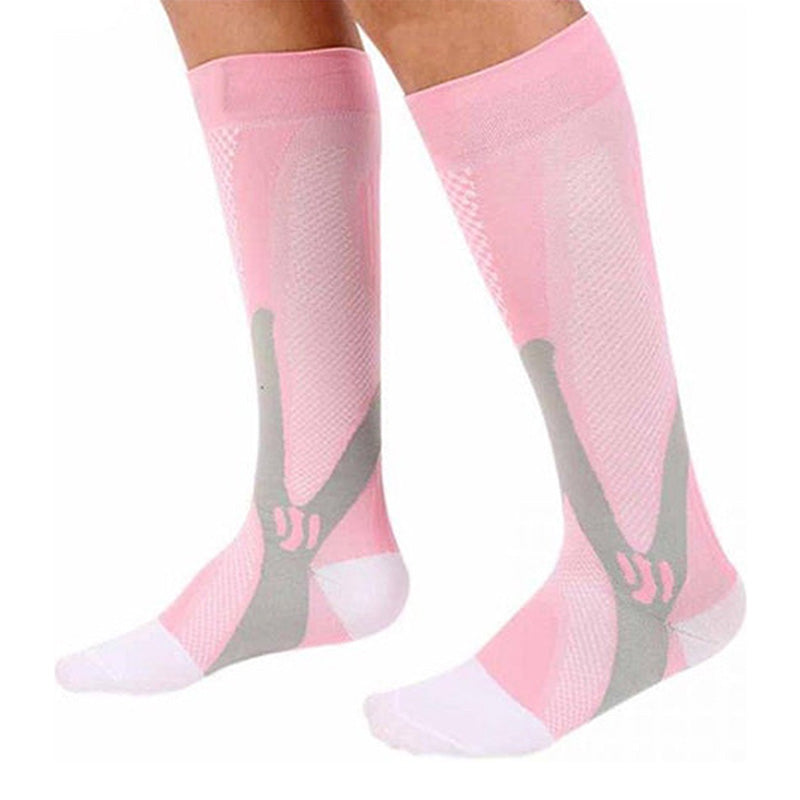 ATTREZZO® Compressiekousen – Sport & Reizen – Blauw, Roze of Zwart