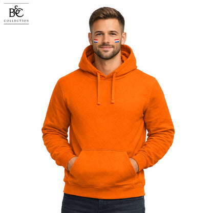Oranje Hoodie met Moderne Pasvorm