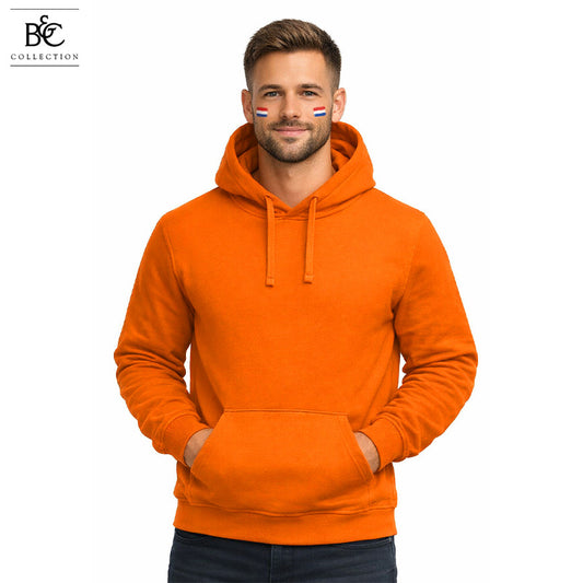 Oranje Hoodie met Moderne Pasvorm