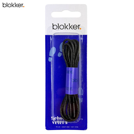 Blokker Gewaxte Schoenveters Zwart 75 cm – Ronde Veters voor Nette Schoenen