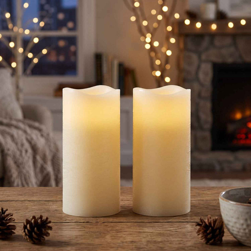 Blokker LED Kaarsen met Afstandsbediening – 2 Stuks – Crème – Echte Wax