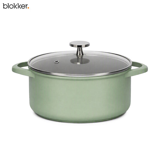 Blokker Luxe Soeppan 24 cm – 4,85 Liter – Saliegroen – PFAS-vrij