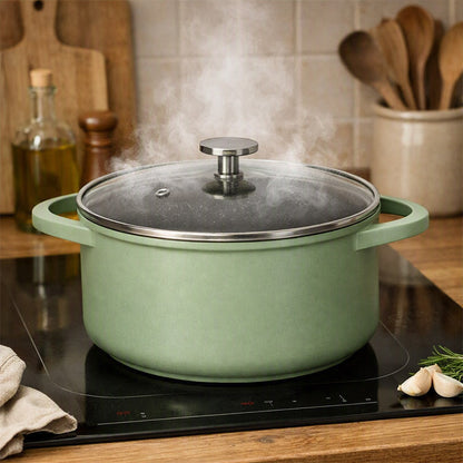 Blokker Luxe Soeppan 24 cm – 4,85 Liter – Saliegroen – PFAS-vrij