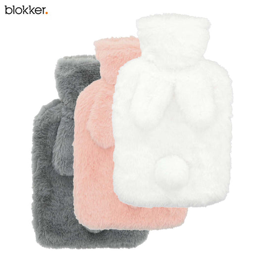Blokker Bunny Warmwaterkruik 1 Liter met Hoes – Grijs, Wit of Roze