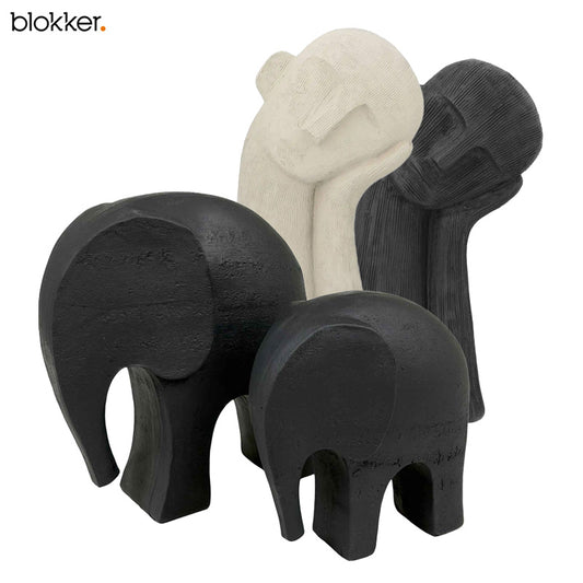 Blokker - Woondecoratie Beelden – Le Penseur & Olifant – 4 Varianten