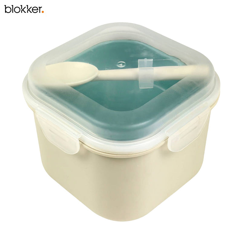 Blokker Yoghurtbeker 0,7 Liter – Met Apart Vakje & Lepel – BPA-vrij