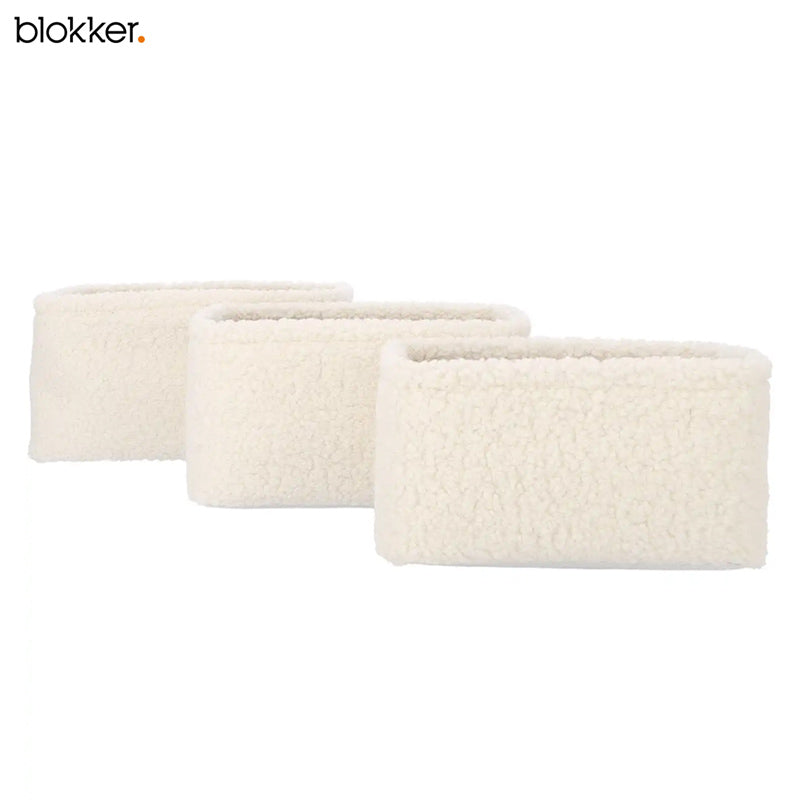 Blokker Arlanda Manden – Set van 3 – Witte Teddy Opbergmanden