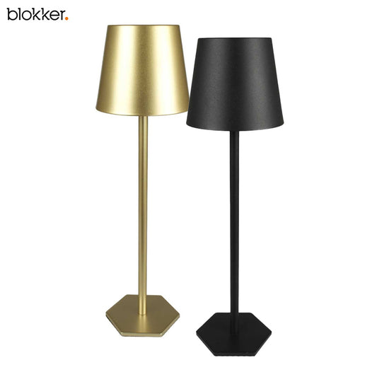 Blokker Tafellamp Milaan – Oplaadbaar & Dimbaar – Zwart of Goud