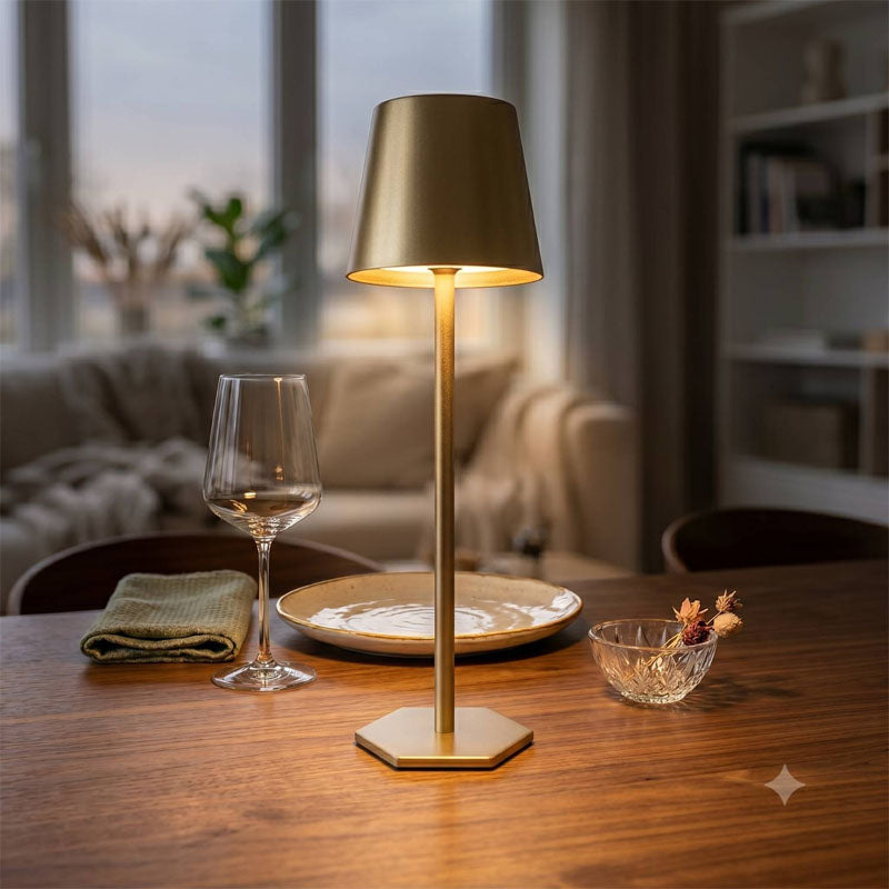 Blokker Tafellamp Milaan – Oplaadbaar & Dimbaar – Zwart of Goud