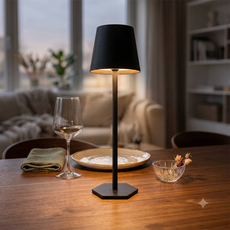 Blokker Tafellamp Milaan – Oplaadbaar & Dimbaar – Zwart of Goud