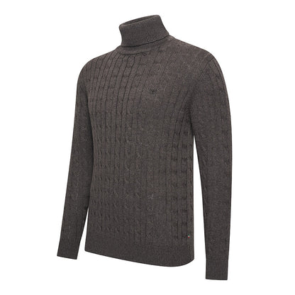Aosta High Neck Cable Pullover – Luxe Kabeltrui in Meerdere Kleuren