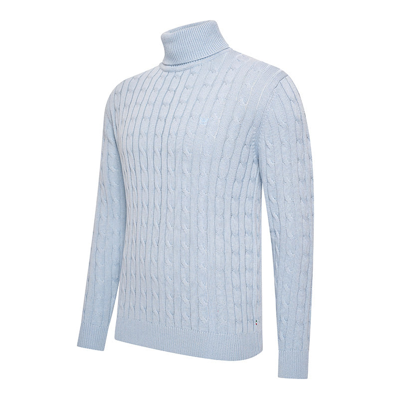 Aosta High Neck Cable Pullover – Luxe Kabeltrui in Meerdere Kleuren