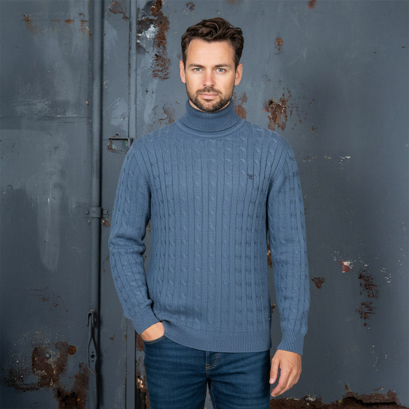 Aosta High Neck Cable Pullover – Luxe Kabeltrui in Meerdere Kleuren