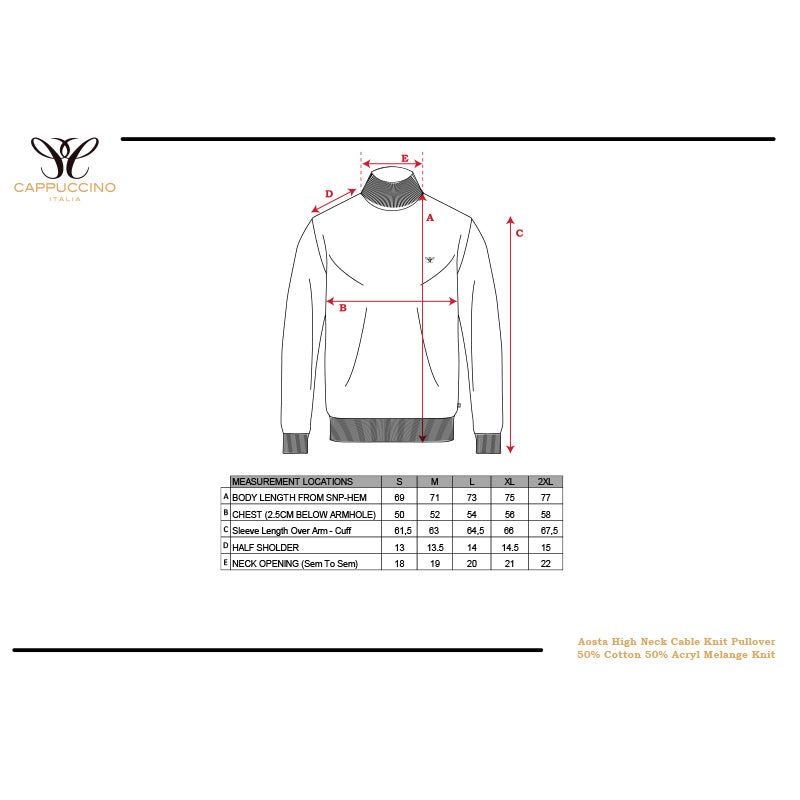 Aosta High Neck Cable Pullover – Luxe Kabeltrui in Meerdere Kleuren