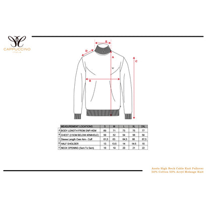 Aosta High Neck Cable Pullover – Luxe Kabeltrui in Meerdere Kleuren