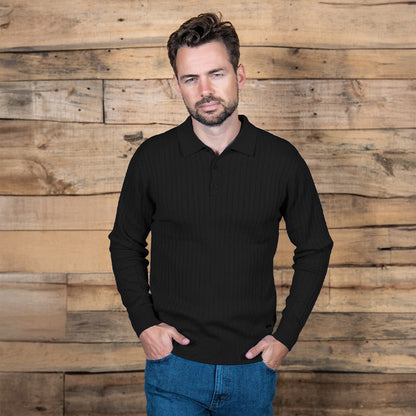 Knit Polo met Lange Mouwen – 1+1 GRATIS! (Mestre & Varese Collectie)