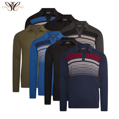 Knit Polo met Lange Mouwen – 1+1 GRATIS! (Mestre & Varese Collectie)