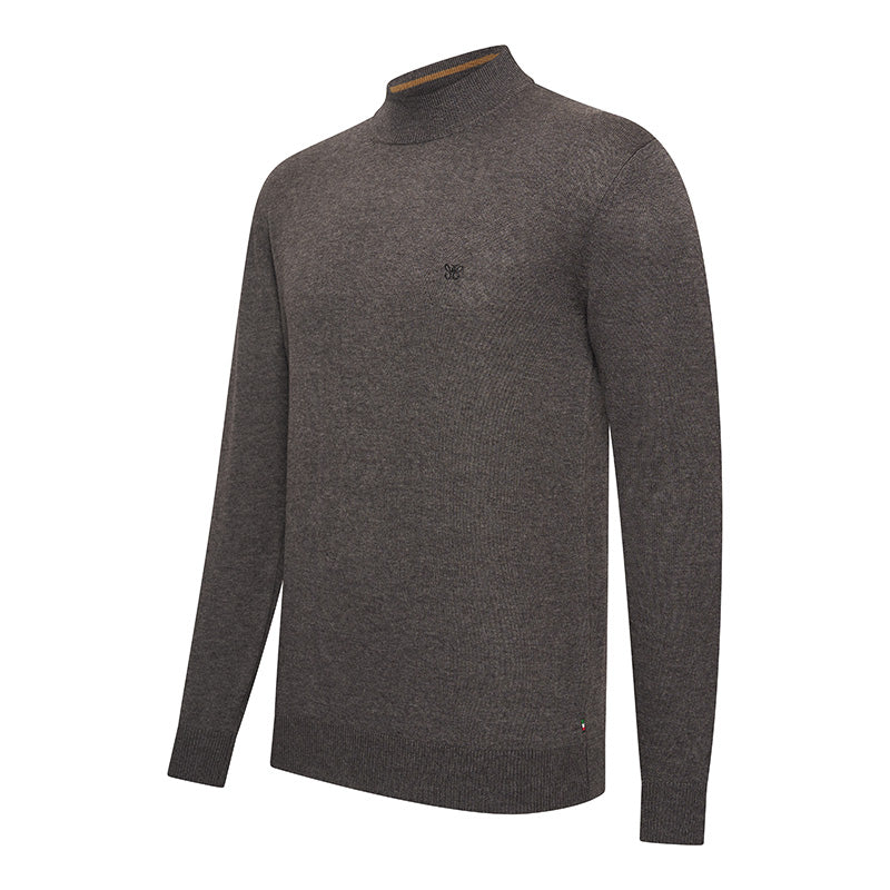 Novara Melange Turtle Neck – Stijlvolle Herentrui met Moderne Col
