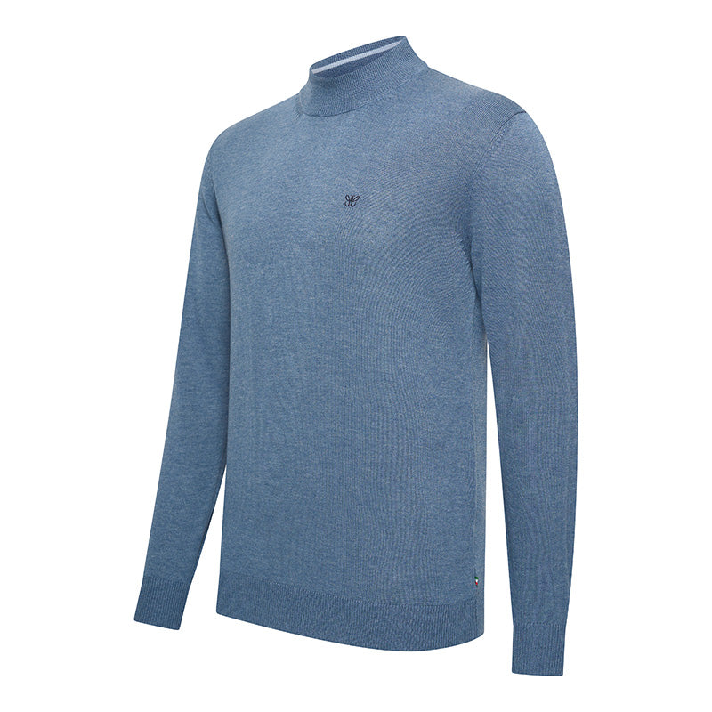 Novara Melange Turtle Neck – Stijlvolle Herentrui met Moderne Col