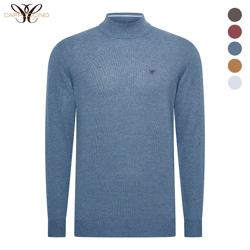Novara Melange Turtle Neck – Stijlvolle Herentrui met Moderne Col