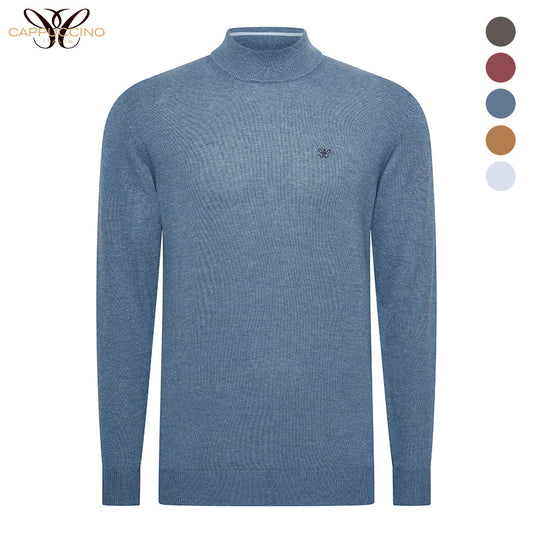 Novara Melange Turtle Neck – Stijlvolle Herentrui met Moderne Col