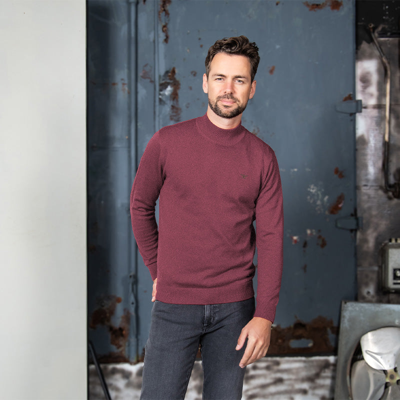 Novara Melange Turtle Neck – Stijlvolle Herentrui met Moderne Col