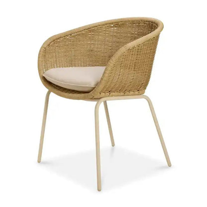 Casa Dining Chair Mandes Eetkamerstoel Set van 2 – Naturel Sand / Natural Black