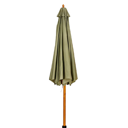 Houten Parasol 300x260CM – Verkrijgbaar in Groen & Terra