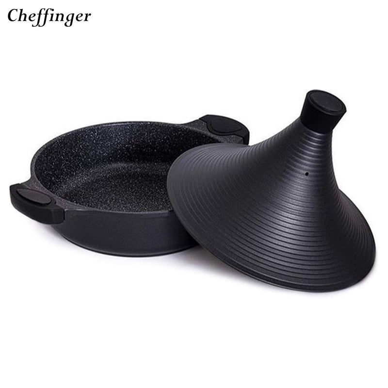 Tajine Ø28 cm - Gietaluminium - Zwart