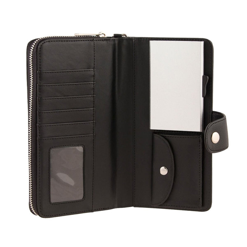 Card Guard Dames Portemonnee Zwart – RFID Pasjeshouder met Anti-Skim Bescherming