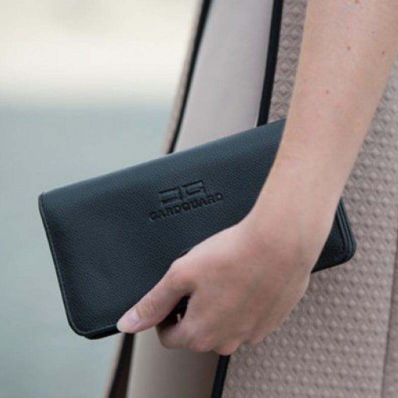 Card Guard Dames Portemonnee Zwart – RFID Pasjeshouder met Anti-Skim Bescherming