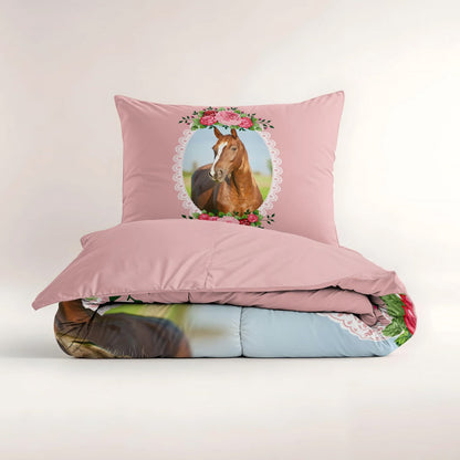 Cute Horse Roze Dekbedovertrek 140x200/220 – 3 halen = 2 betalen