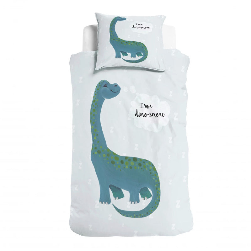 I’m a Dino Sore Blauw Dekbedovertrek 140x200/220 – 3 halen = 2 betalen