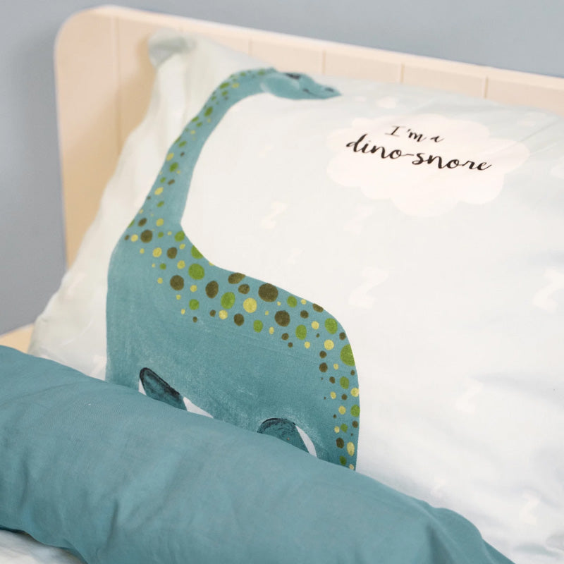 I’m a Dino Sore Blauw Dekbedovertrek 140x200/220 – 3 halen = 2 betalen