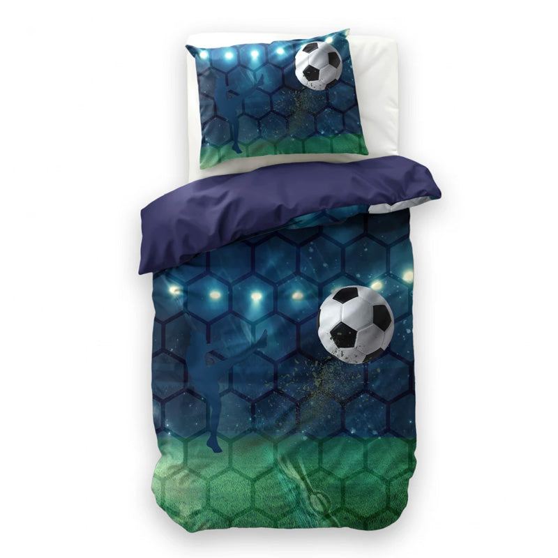 Live Football Blauw Dekbedovertrek 140x200/220 – 3 halen = 2 betalen