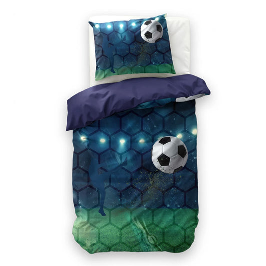 Live Football Blauw Dekbedovertrek 140x200/220 – 3 halen = 2 betalen