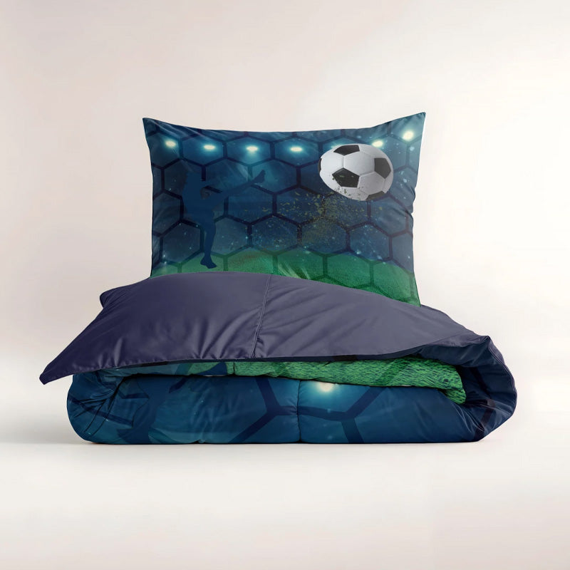 Live Football Blauw Dekbedovertrek 140x200/220 – 3 halen = 2 betalen