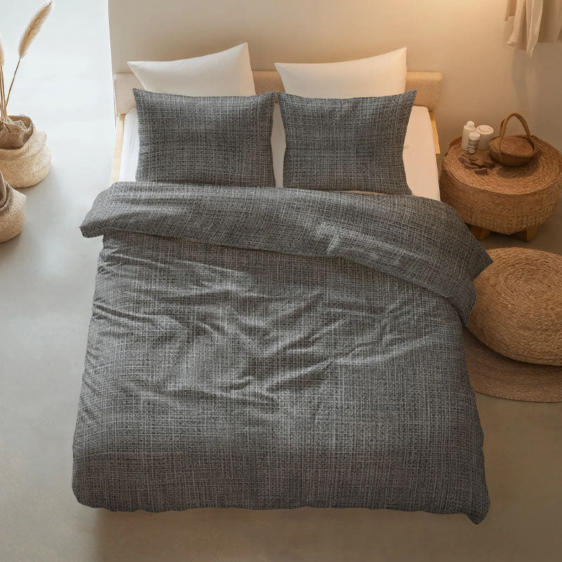 Sleeptime Vintage Dekbedovertrek – Stijlvol Dekbedovertrek in Blauw, Antraciet, Bruin Taupe en Zand
