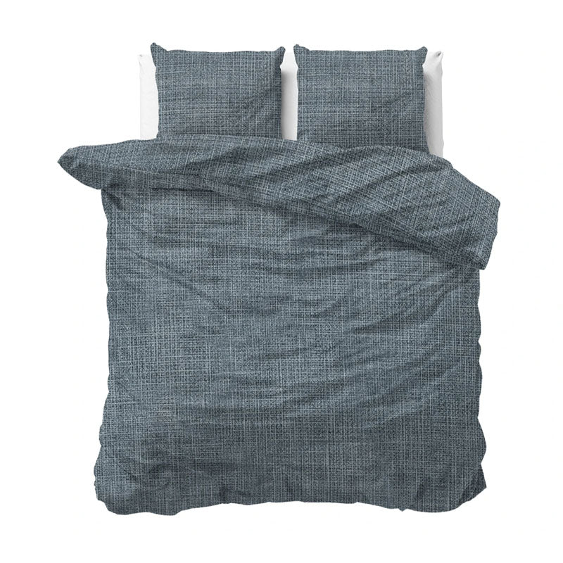 Sleeptime Vintage Dekbedovertrek – Stijlvol Dekbedovertrek in Blauw, Antraciet, Bruin Taupe en Zand