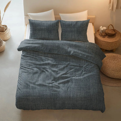 Sleeptime Vintage Dekbedovertrek – Stijlvol Dekbedovertrek in Blauw, Antraciet, Bruin Taupe en Zand